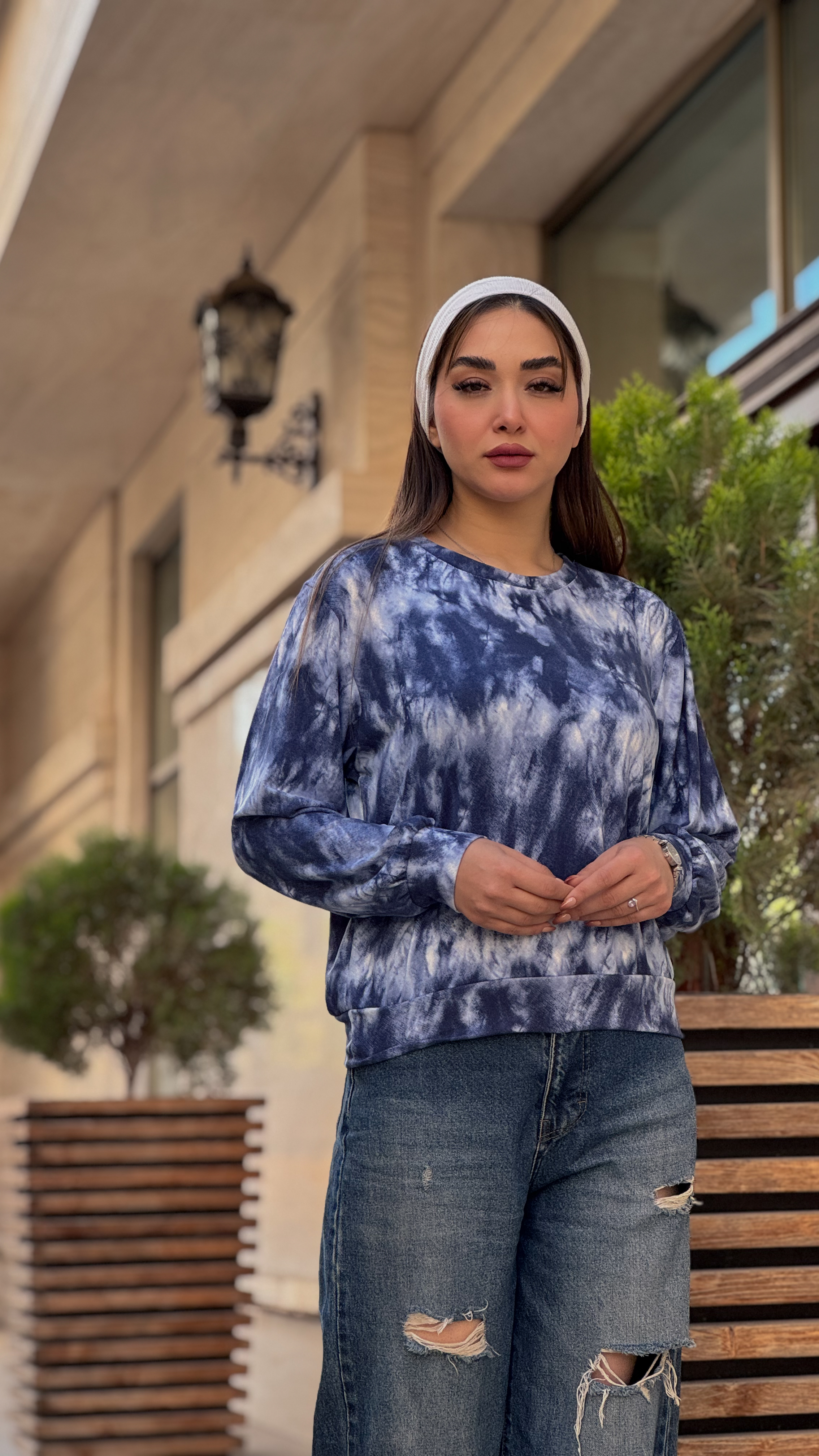 بلوز پاییزه پنبه ای آستین بلند ا‌‌َبرین